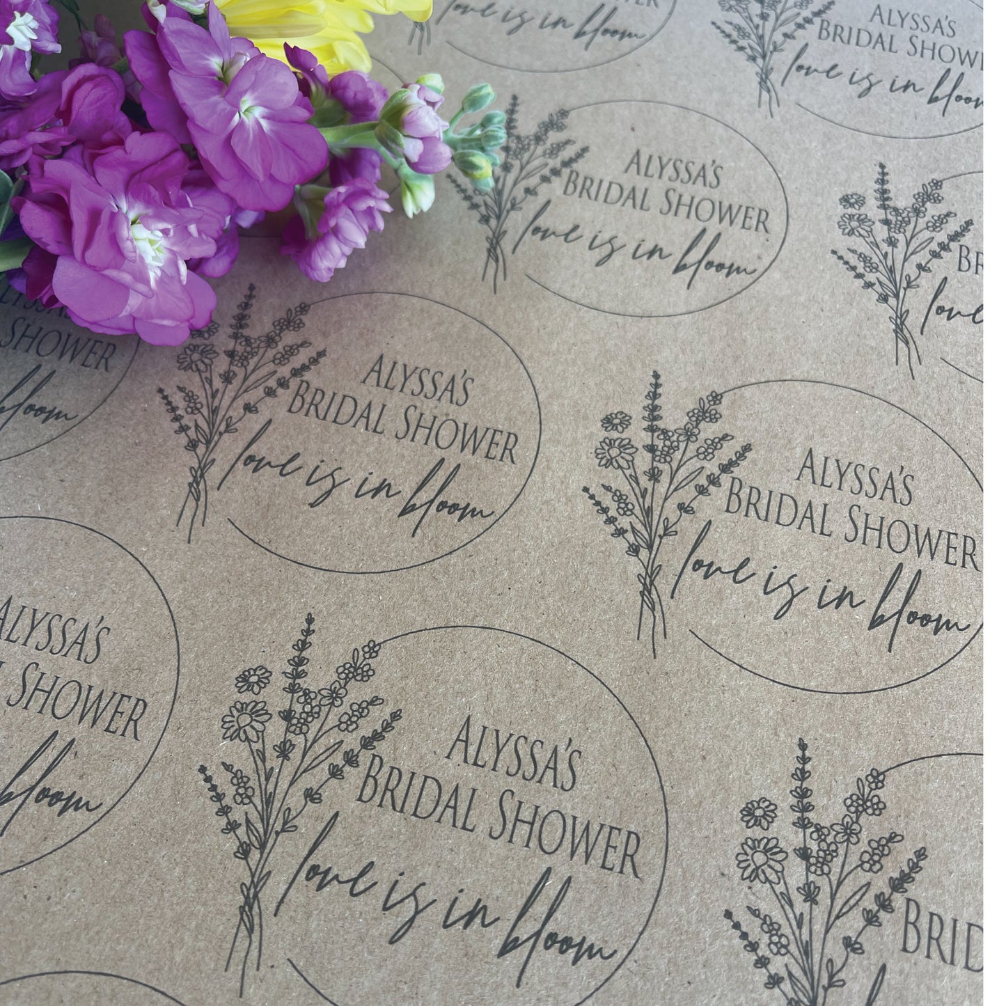 Custom Wedding Shower | Flower Wraps