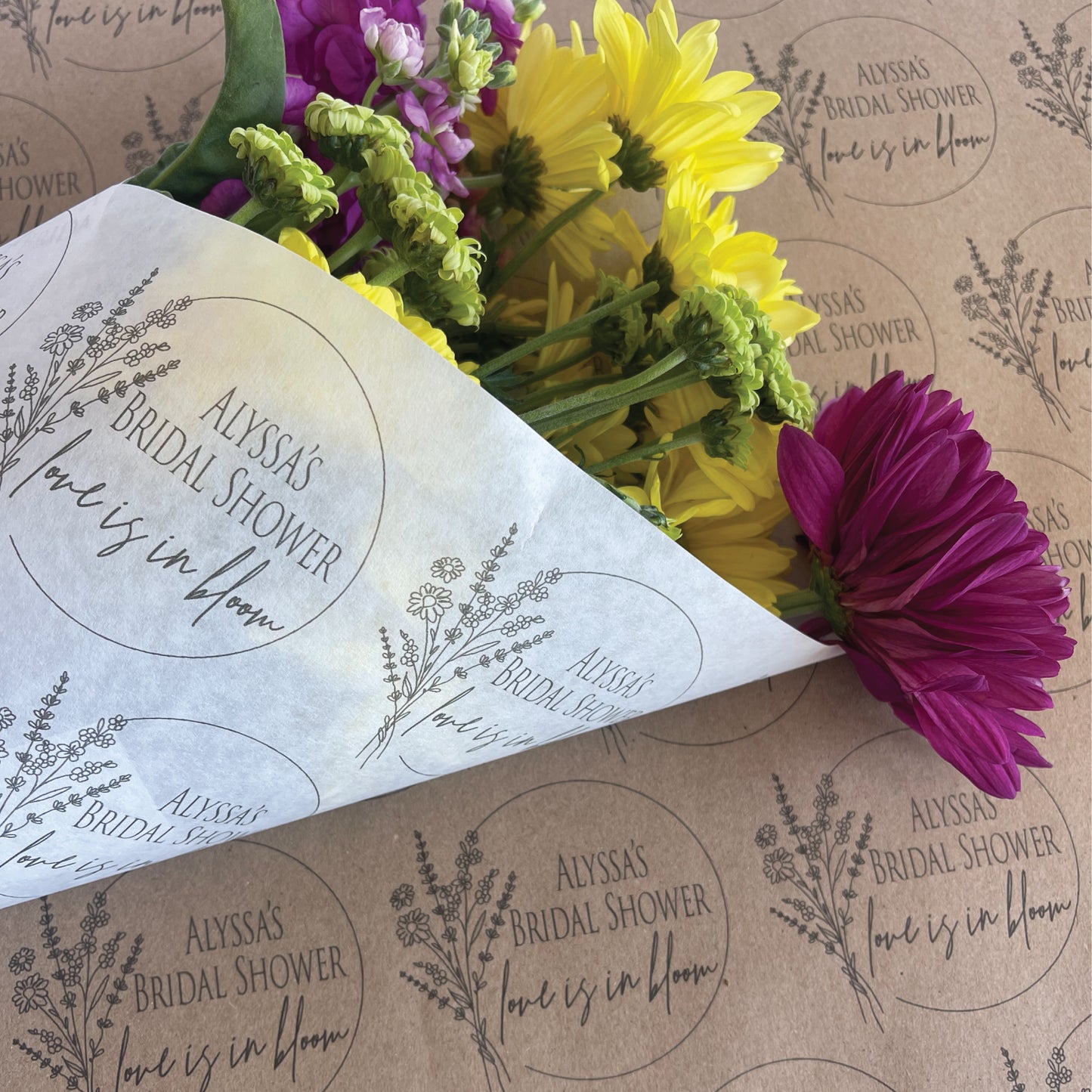 Custom Wedding Shower | Flower Wraps