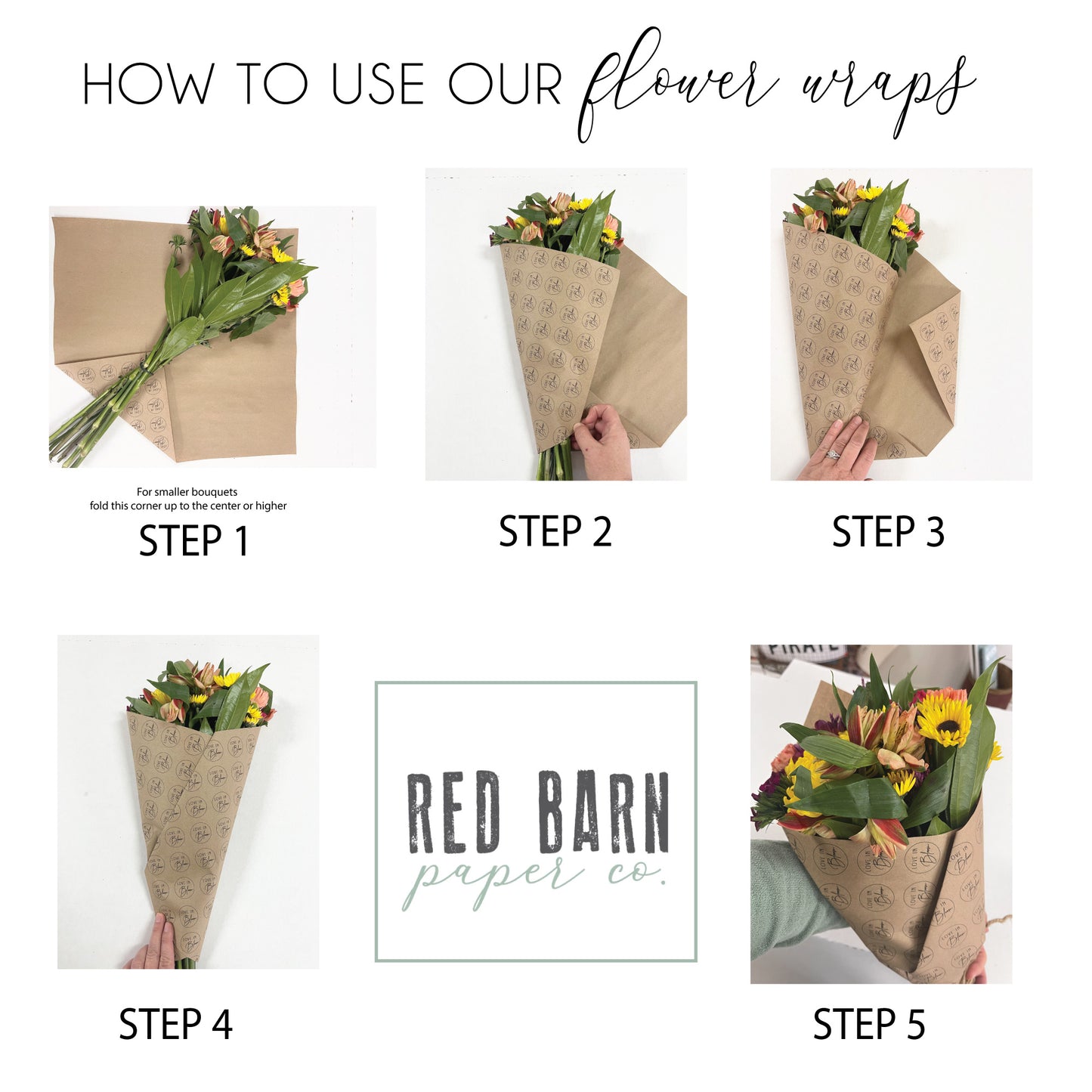 Custom Logo Flower Wraps