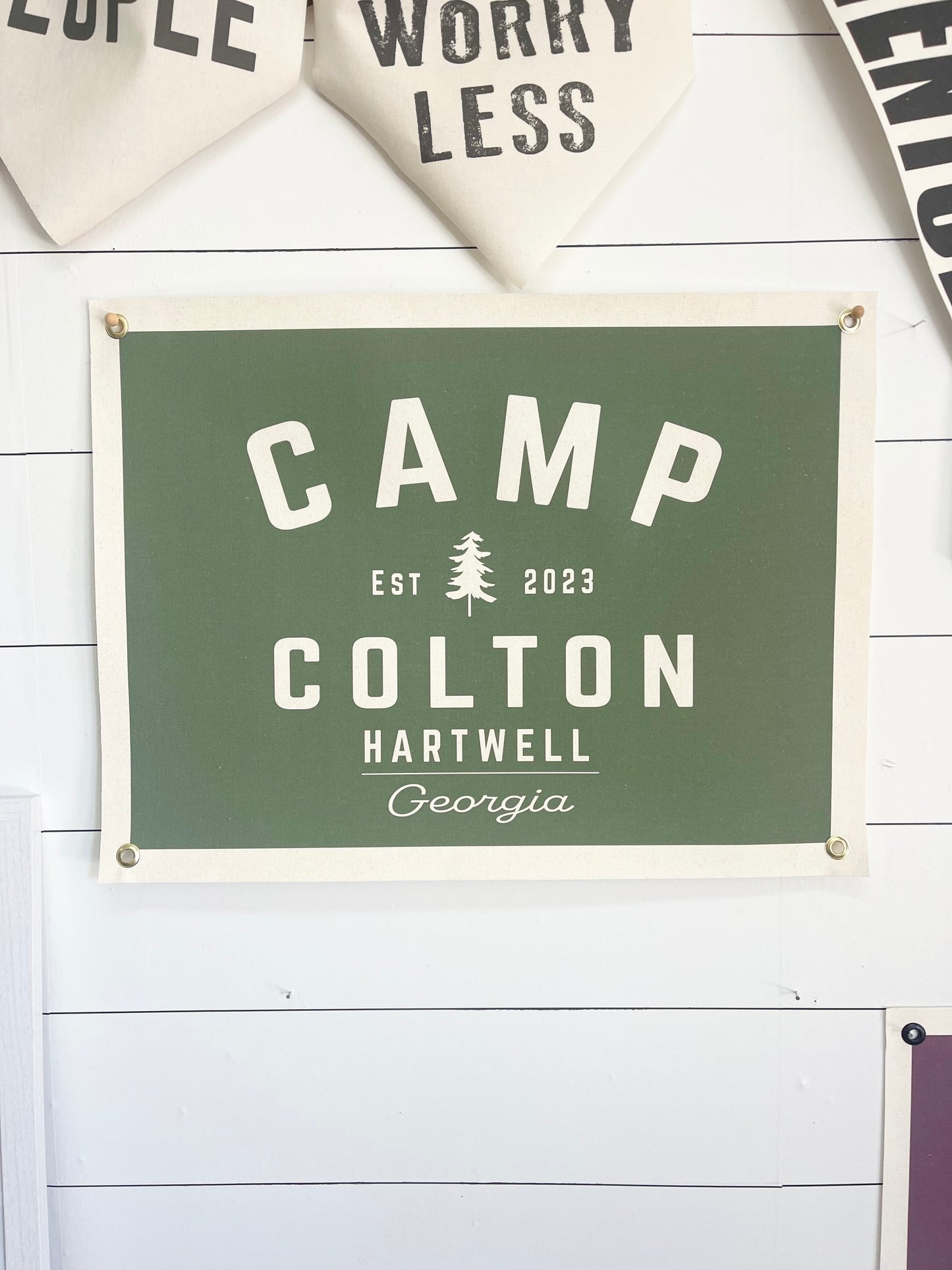 Camp Life Custom Canvas Banner Flag