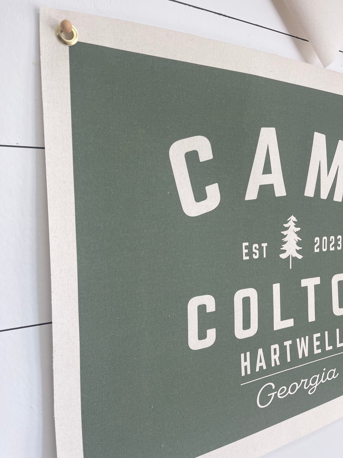 Camp Life Custom Canvas Banner Flag