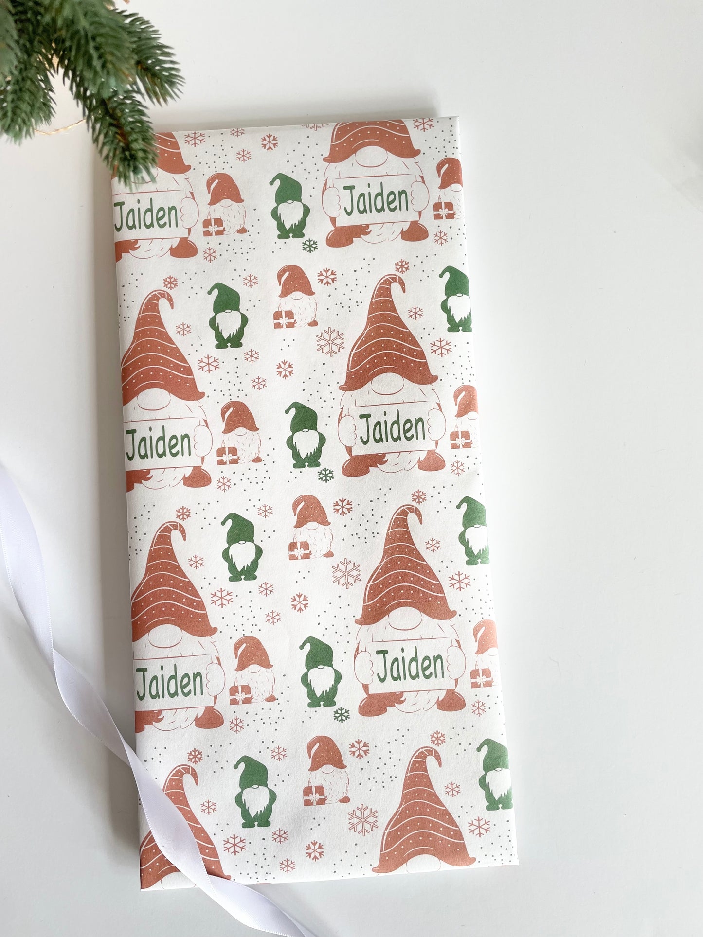 Personalized Christmas Paper | Gnomes