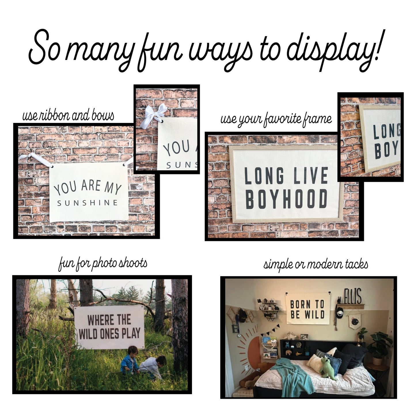 Camp Life Custom Canvas Banner Flag