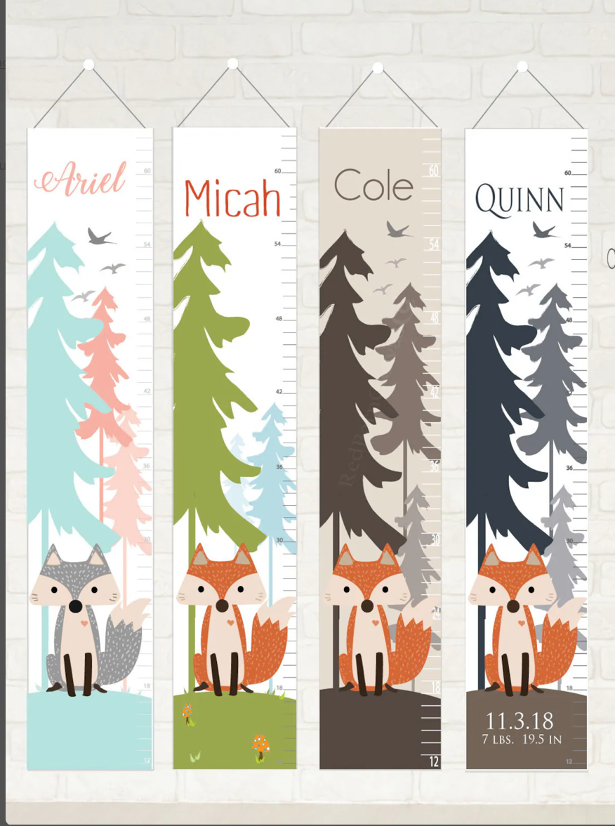 Fox Growth Chart RedBarnCanvas