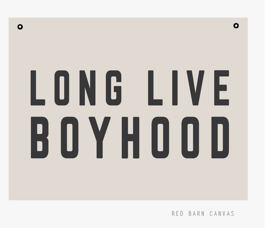 Long Live Boyhood | Natural Canvas Tapestry
