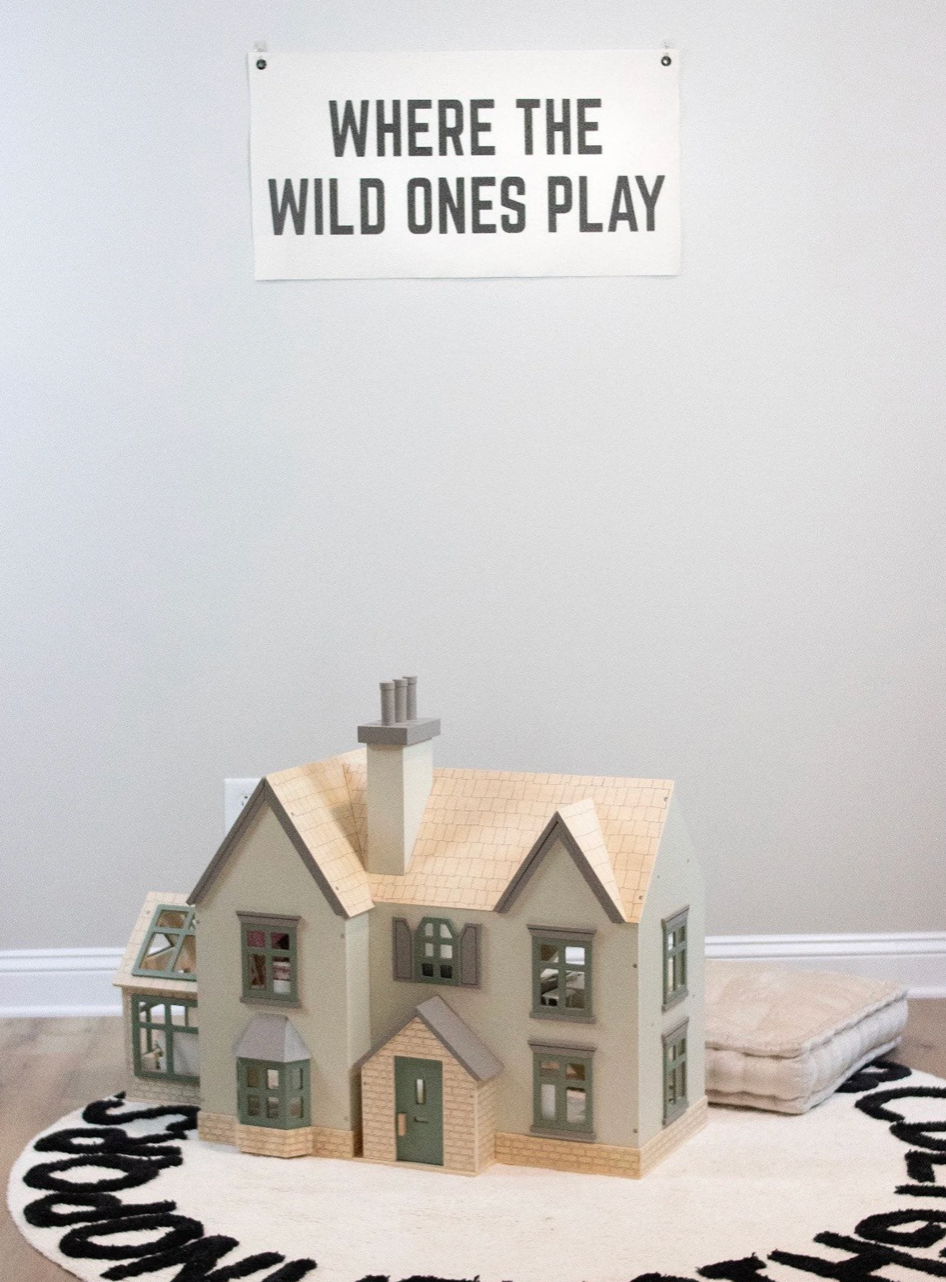 Where The Wild Ones Play | Natural Canvas Tapestry