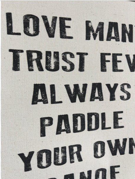 Paddle Your Own Canoe | Natural Canvas Wall Hanging