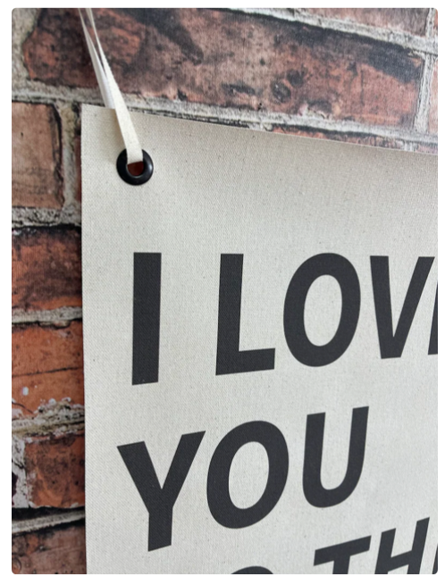 I Love You To The Moon | Natural Canvas Wall Hanging