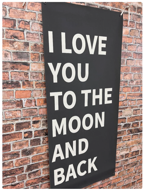 I Love You To The Moon | Natural Canvas Wall Hanging