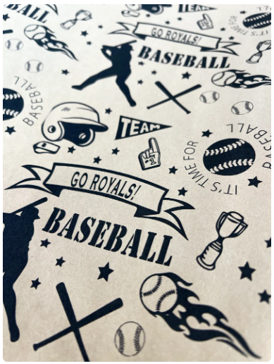 Personalized Baseball Wrapping Paper