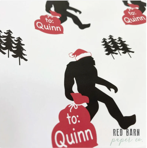 Personalized Holiday Paper | Big Foot Santa