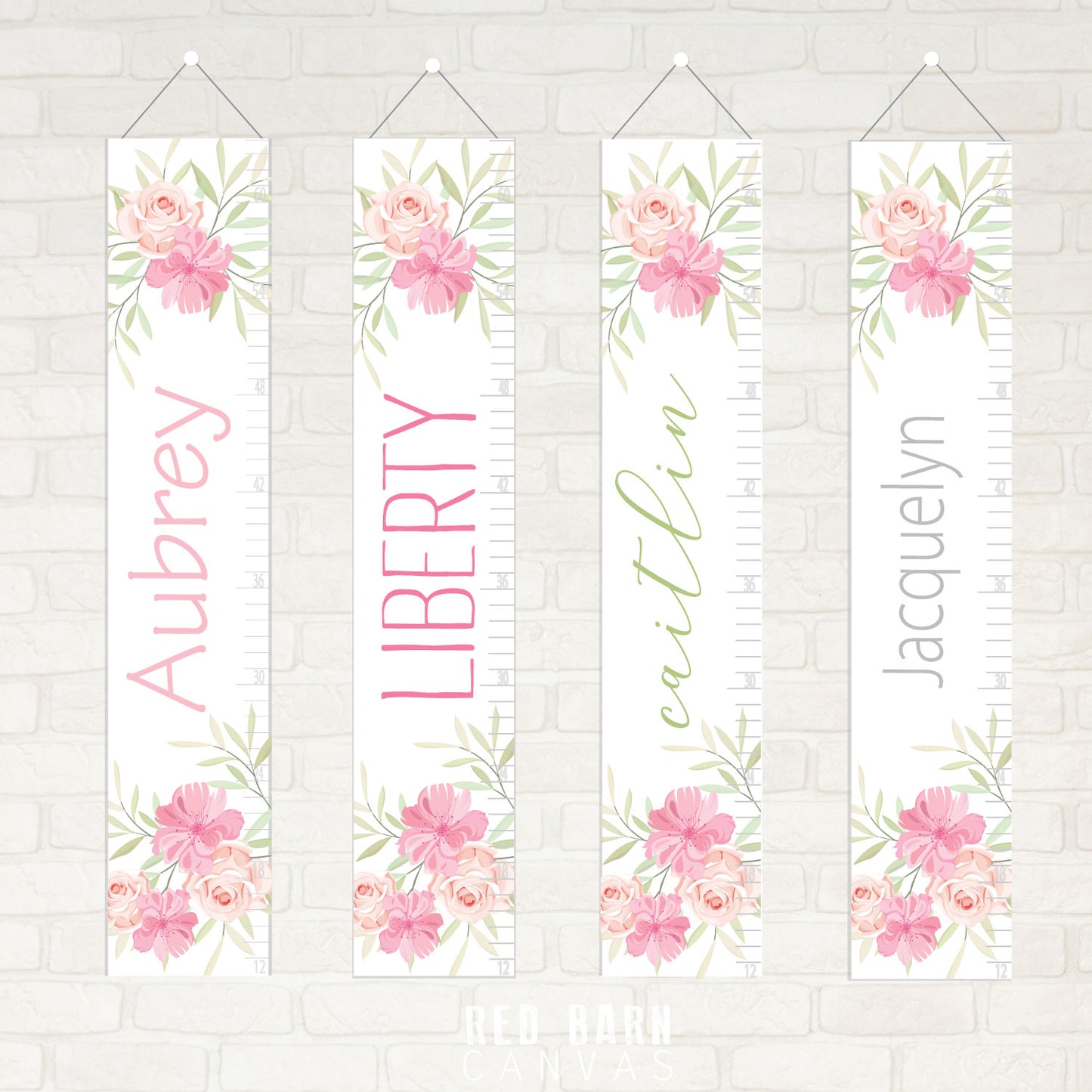 Floral Themed Growth Chart