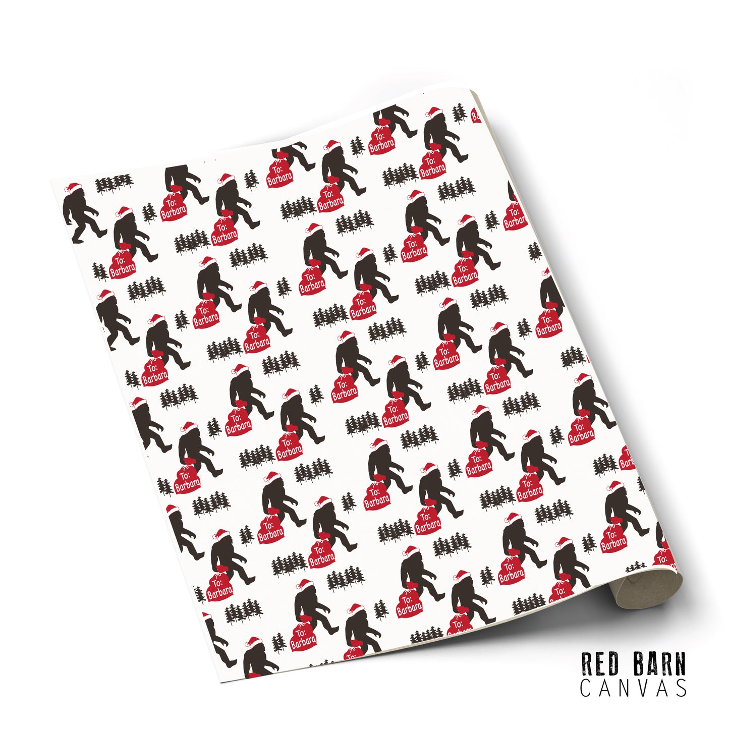 Personalized Holiday Paper | Big Foot Santa