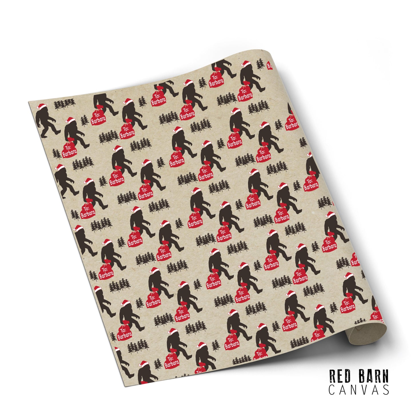 Personalized Holiday Paper | Big Foot Santa