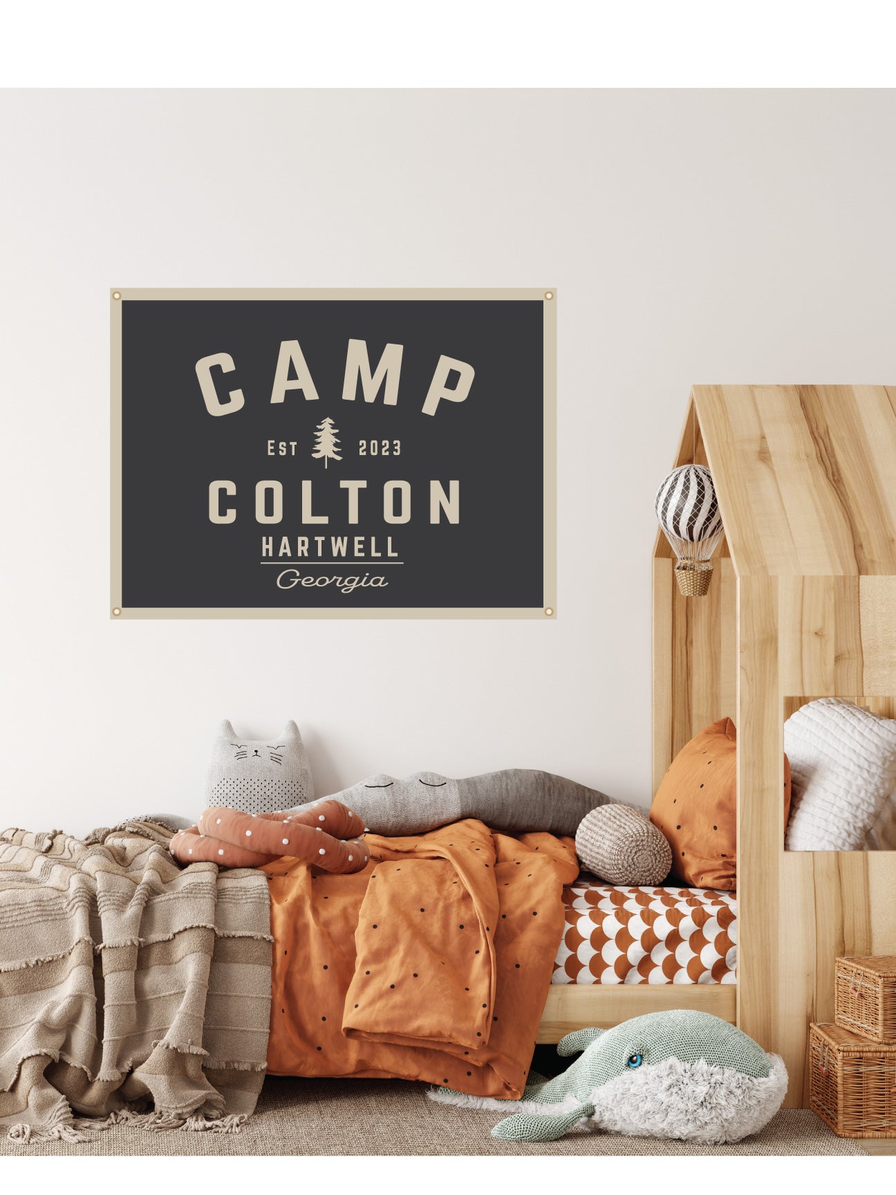 Camp Life Custom Canvas Banner Flag
