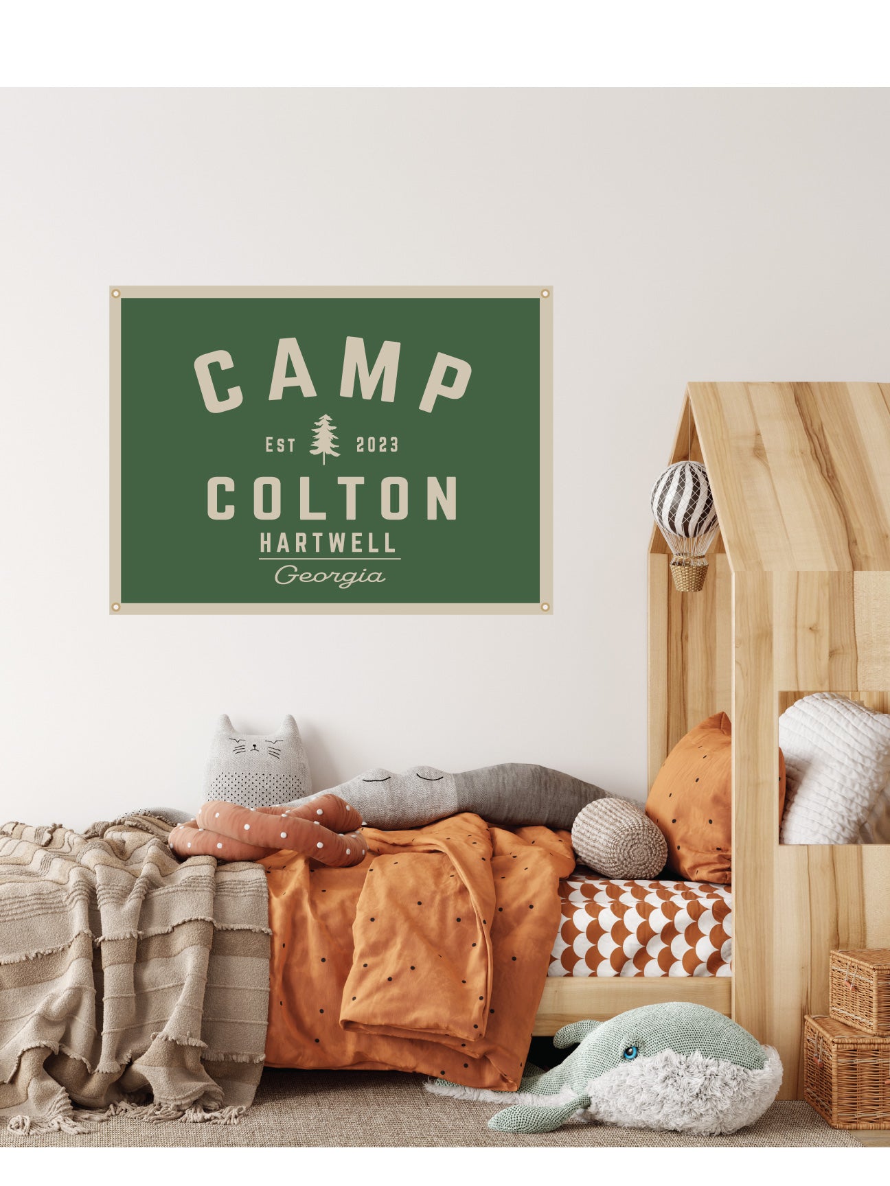 Camp Life Custom Canvas Banner Flag
