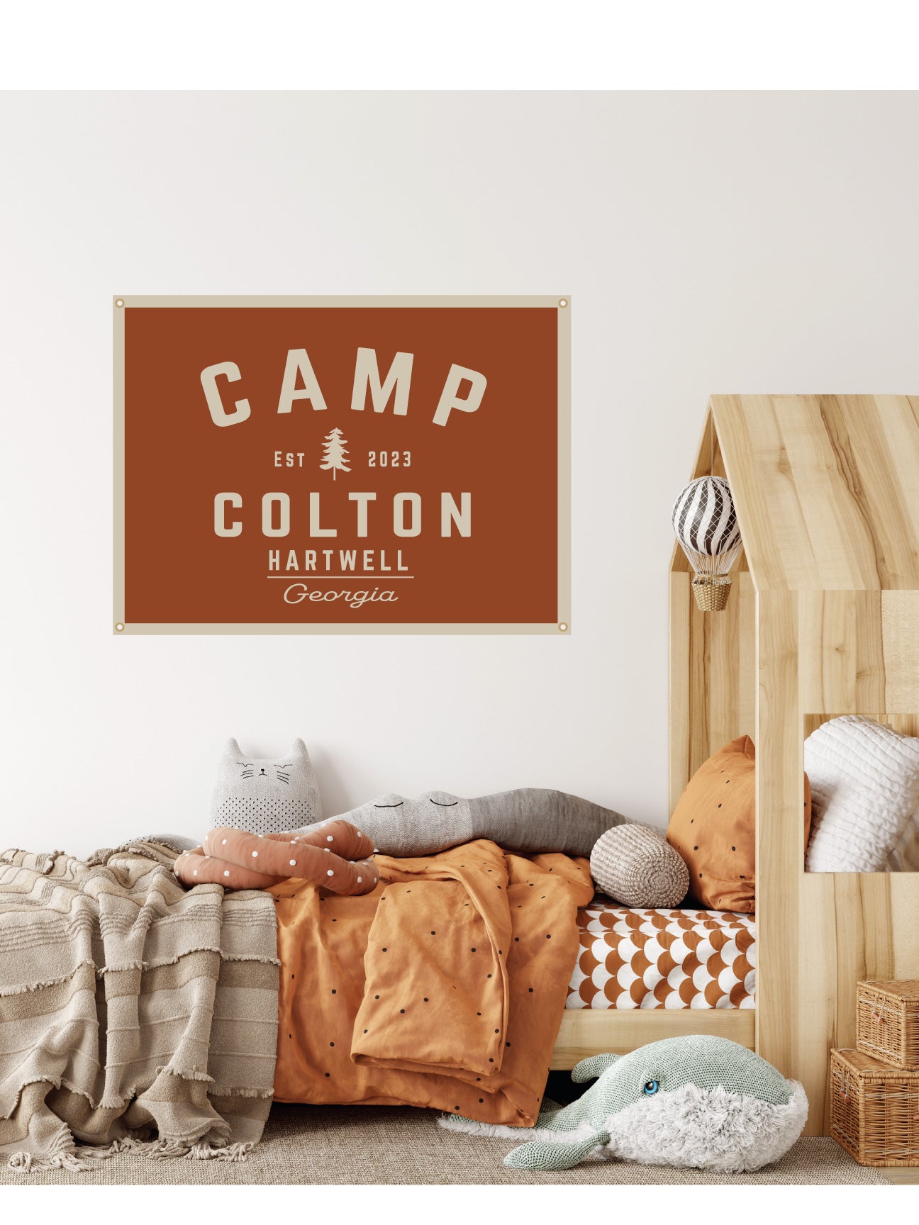 Camp Life Custom Canvas Banner Flag