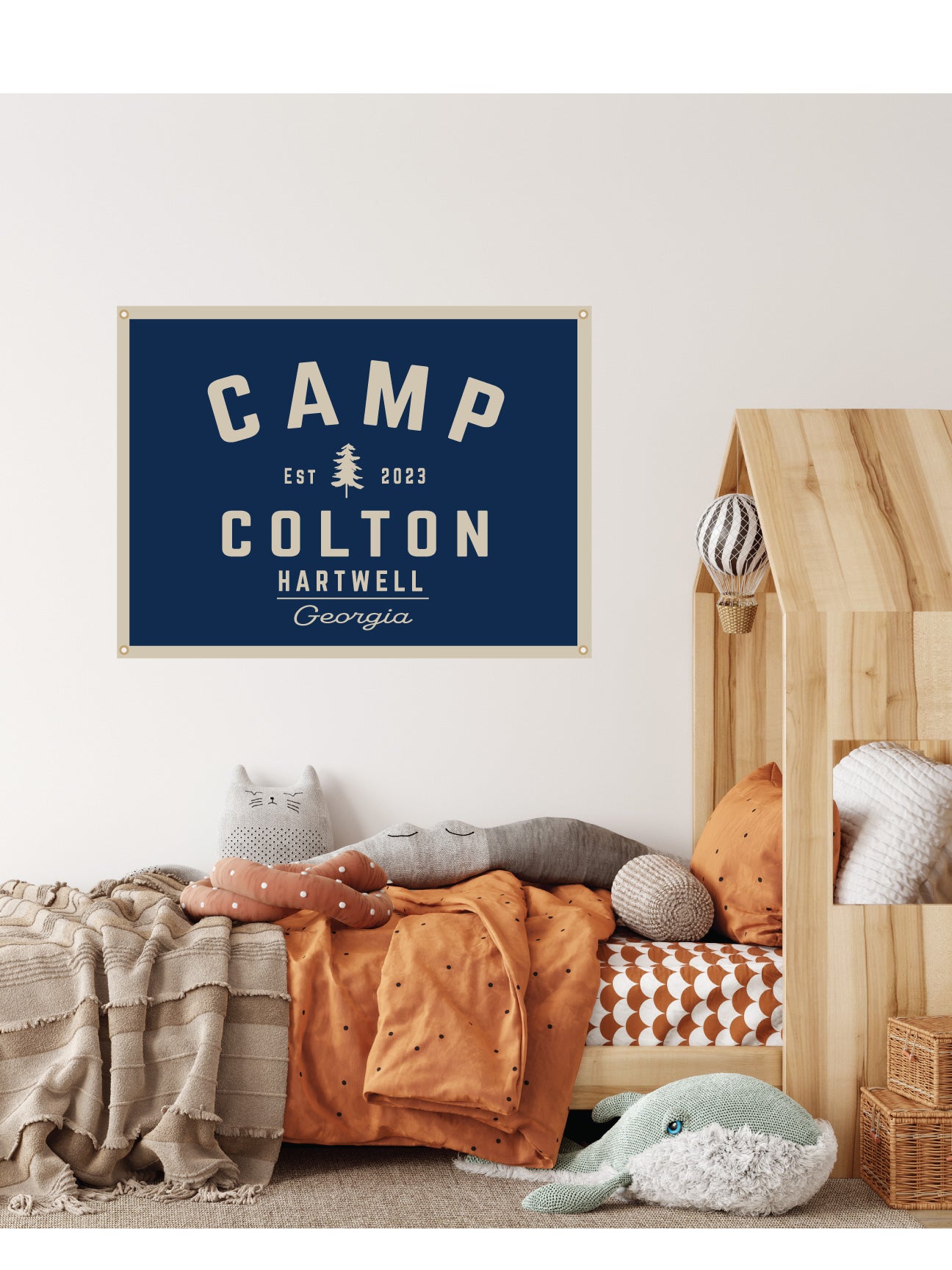 Camp Life Custom Canvas Banner Flag