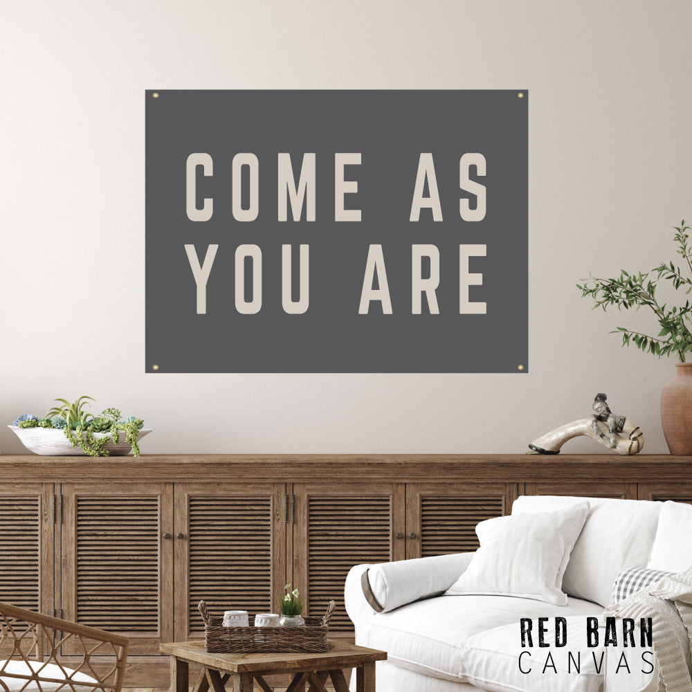 Come As You Are | Natural Canvas Wall Tapestry