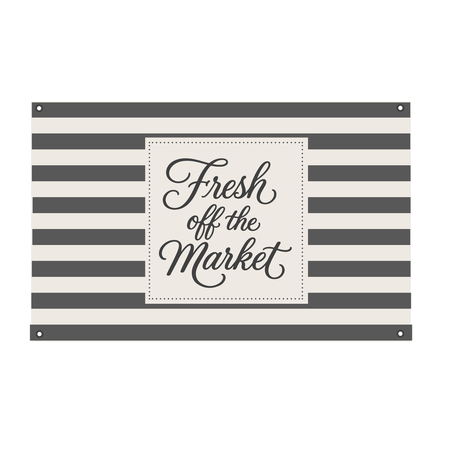 Fresh Off The Market Canvas Banner