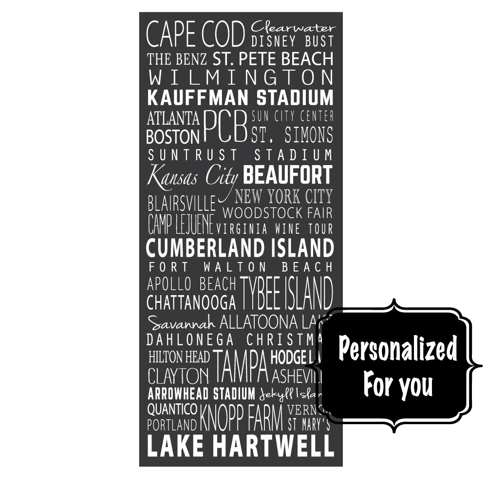 Personalized Travel Memories Canvas | Stretched Canvas Wall Art