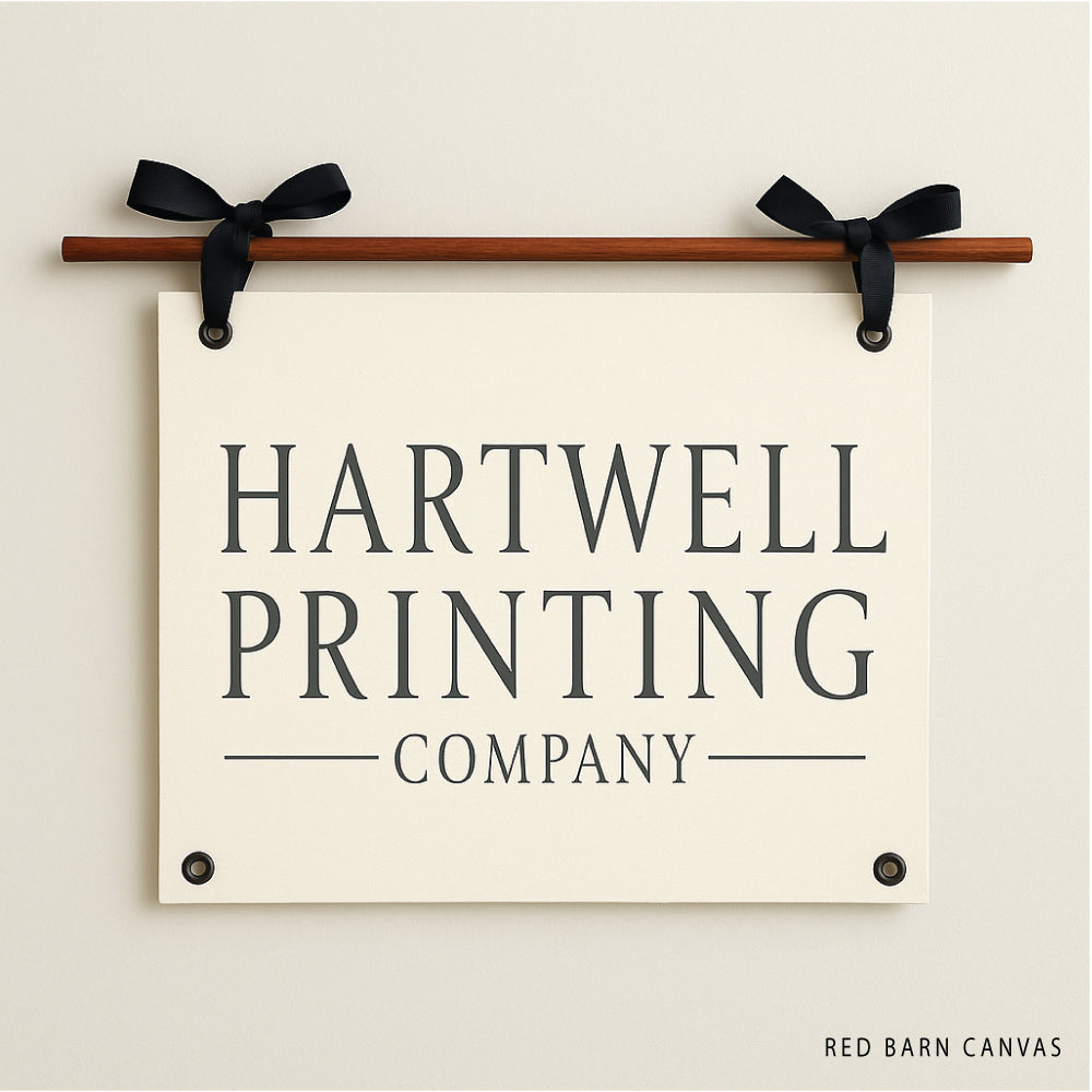 Custom Canvas Business Sign with logo