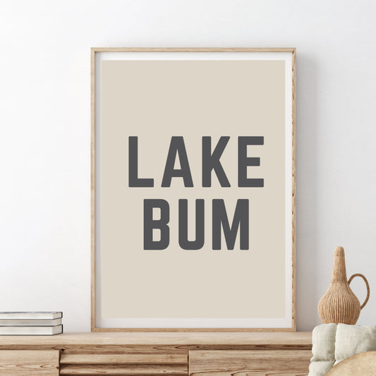 Lake Bum | Natural Canvas Print