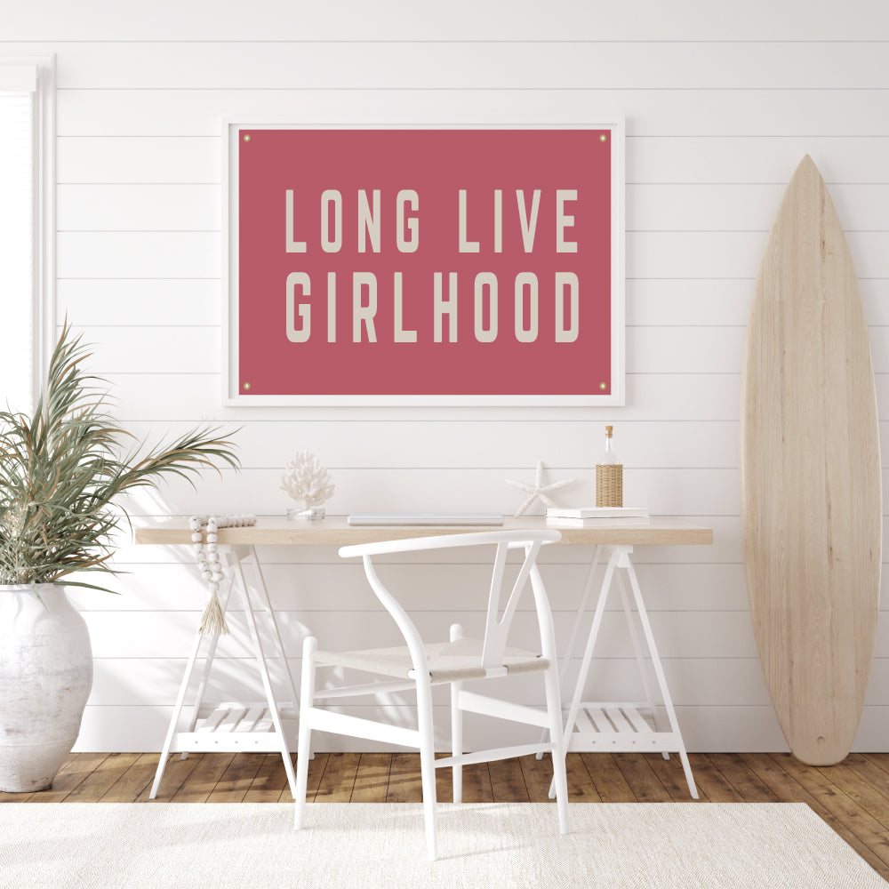 Long Live Girlhood | Natural Canvas Tapestry