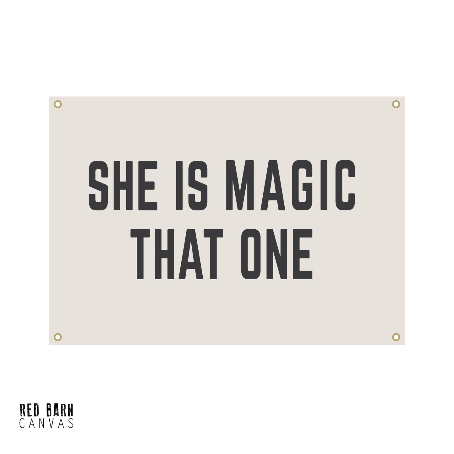 She Is Magic | Natural Canvas Tapestry