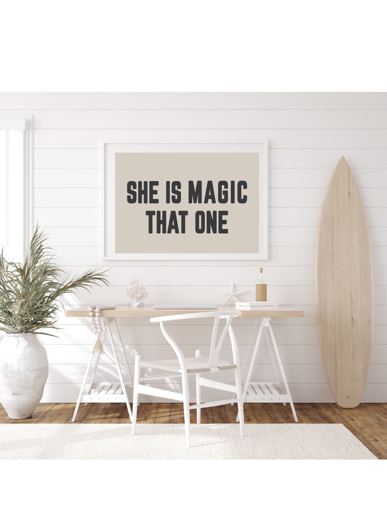 She Is Magic | Natural Canvas Tapestry