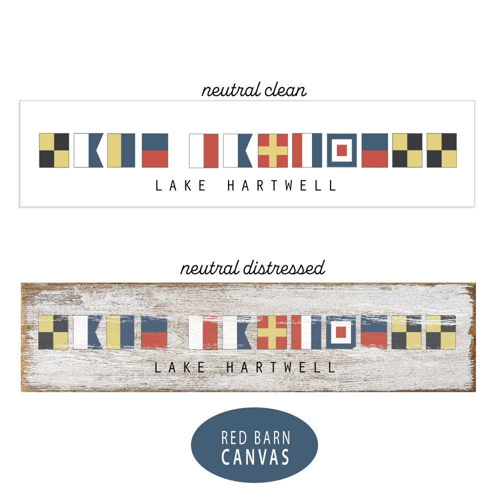 Personalized Nautical Flag Canvas, Maritime Signal Flag, Coastal Home Decor, Gallery Wrapped