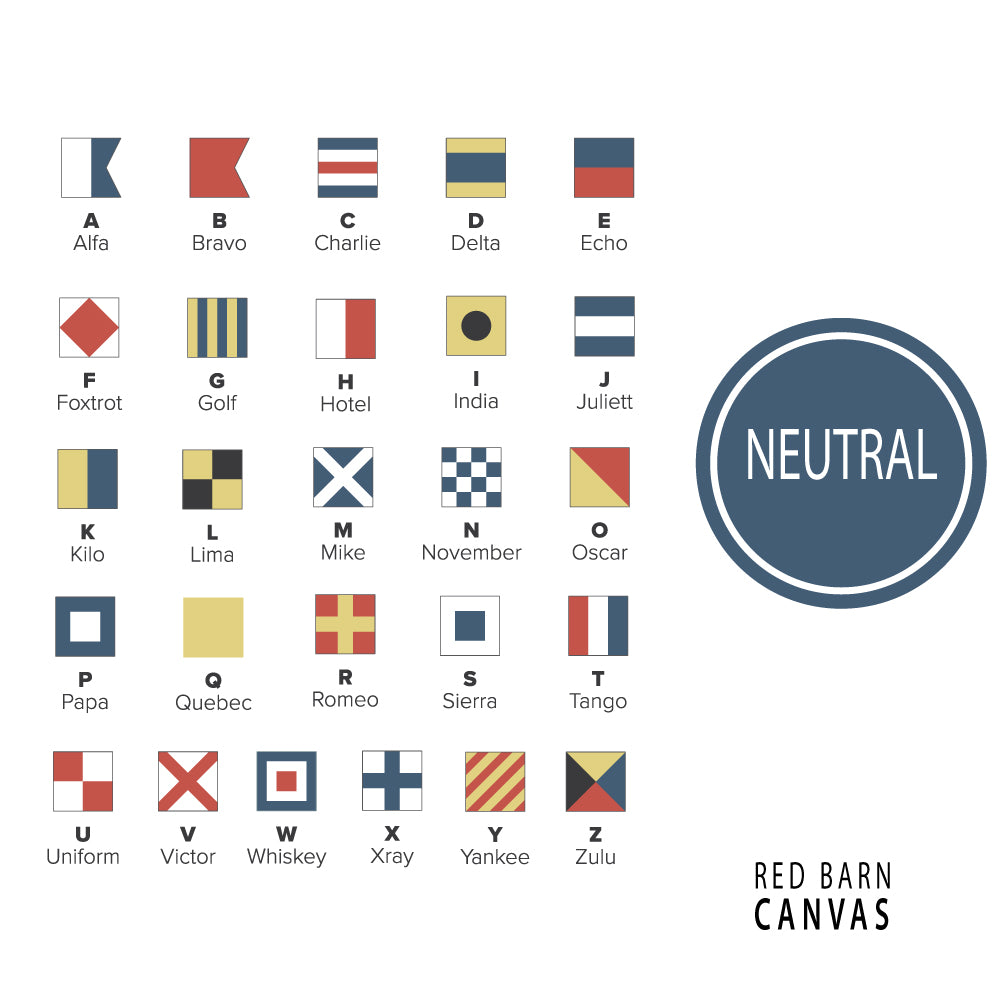 Personalized Nautical Flag Canvas, Maritime Signal Flag, Coastal Home Decor, Gallery Wrapped