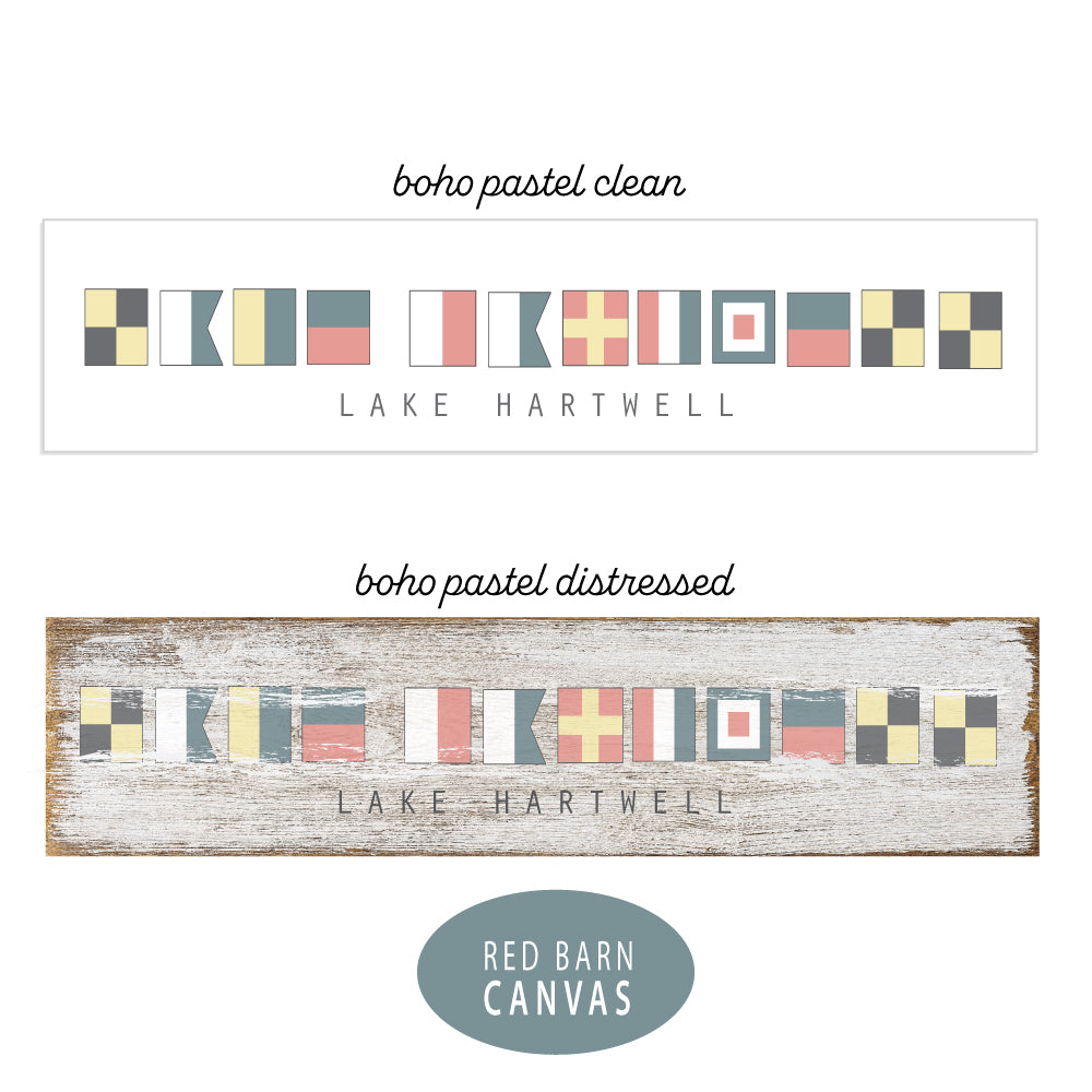 Personalized Nautical Flag Canvas, Maritime Signal Flag, Coastal Home Decor, Gallery Wrapped