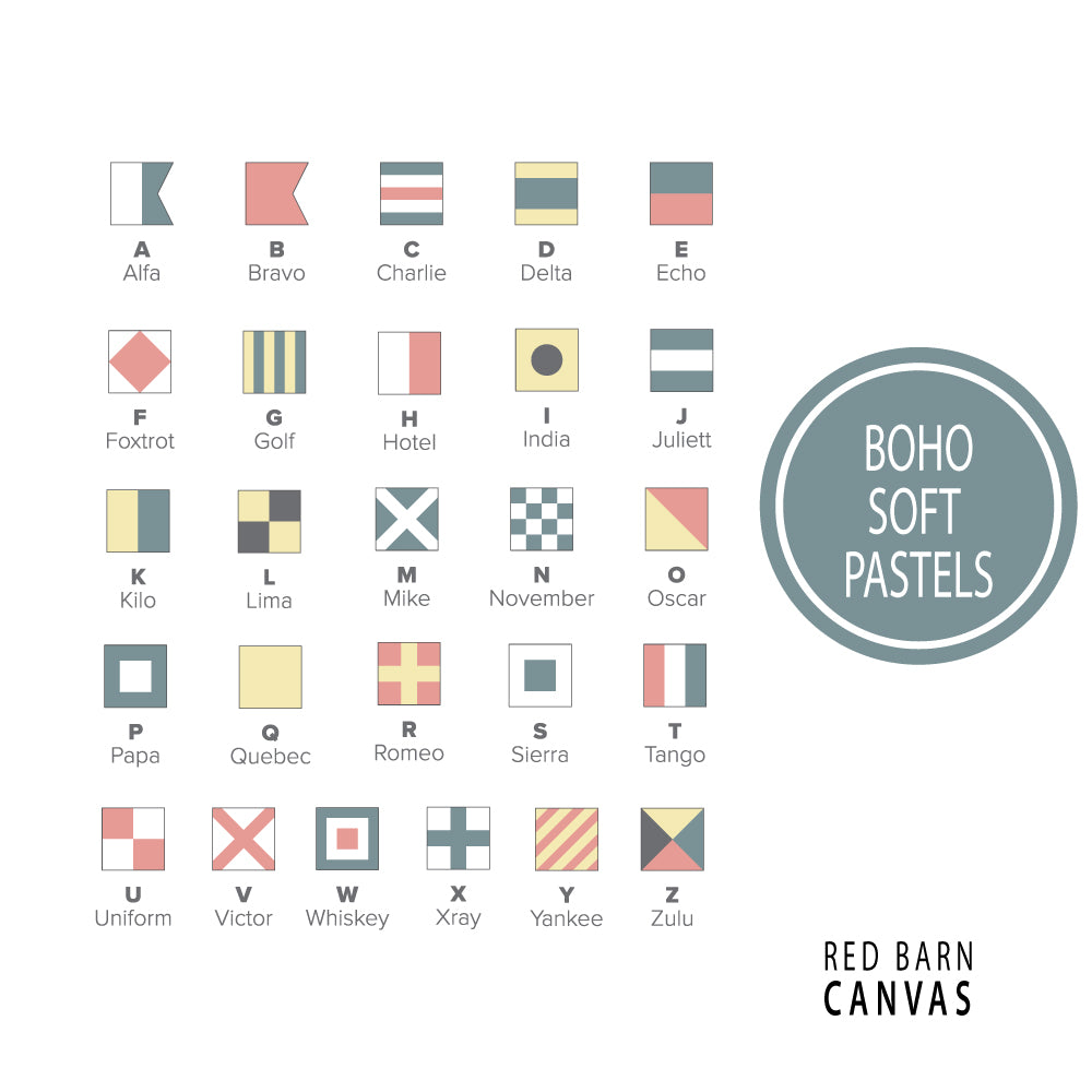 Personalized Nautical Flag Canvas, Maritime Signal Flag, Coastal Home Decor, Gallery Wrapped