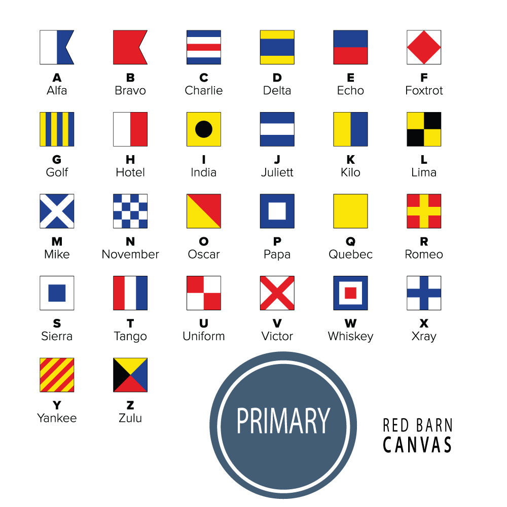 Personalized Nautical Flag Canvas, Maritime Signal Flag, Coastal Home Decor, Gallery Wrapped