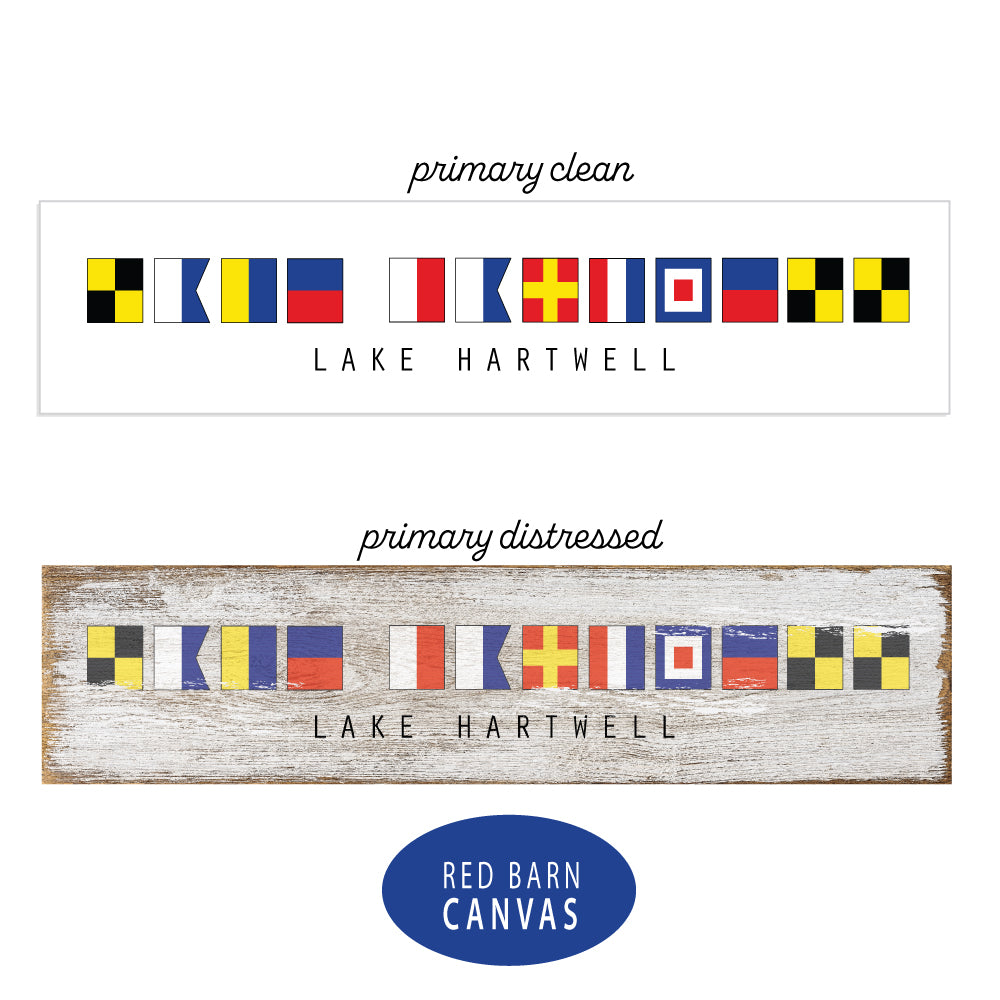 Personalized Nautical Flag Canvas, Maritime Signal Flag, Coastal Home Decor, Gallery Wrapped