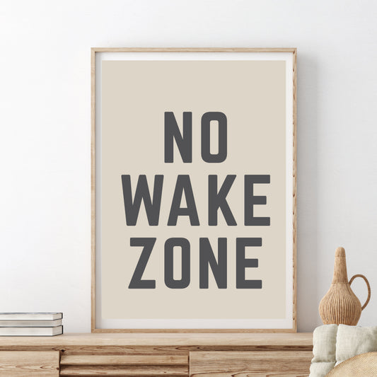 No Wake Zone | Natural Canvas Print