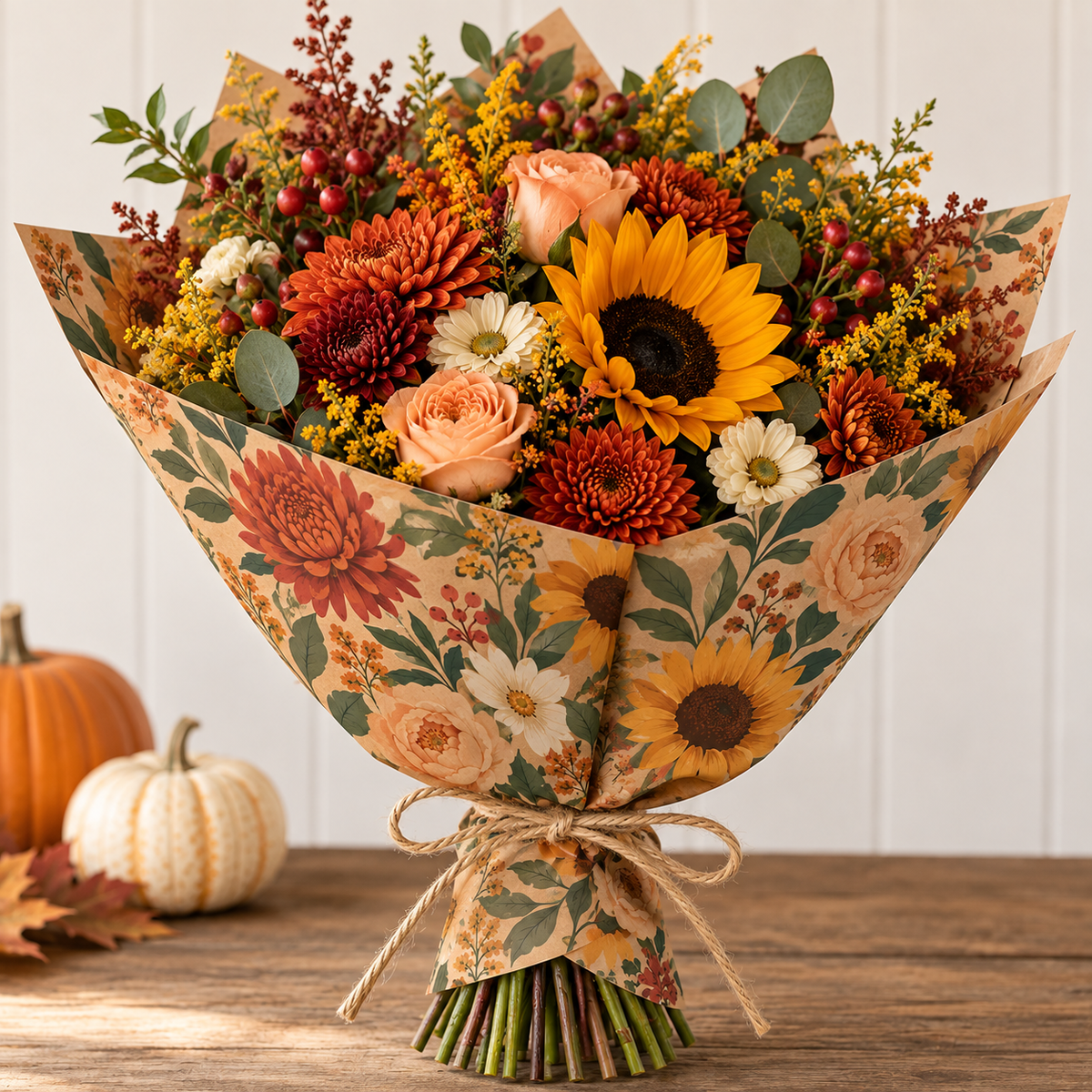 Fall Floral | 25 Flower Bar Bouquet Wraps