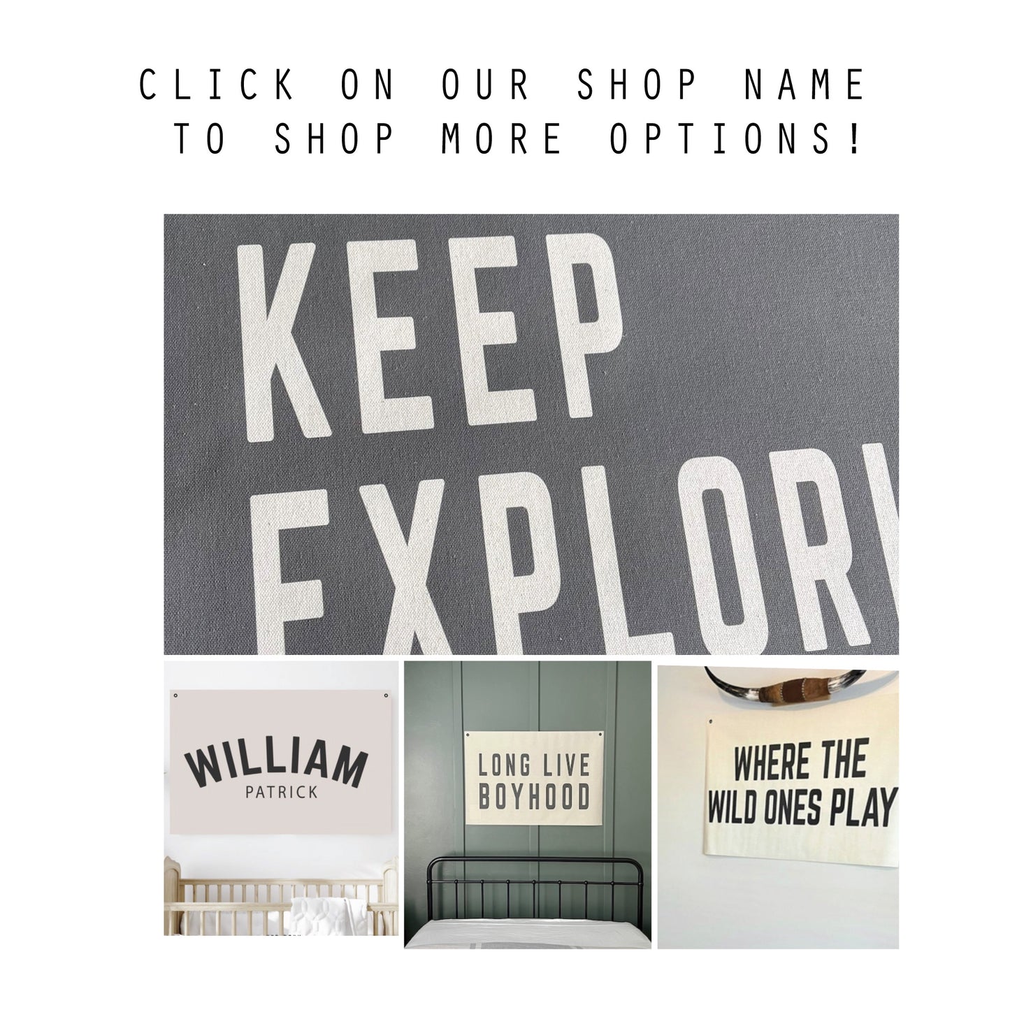 All Is Calm, All Is Bright,  Christmas Canvas Banner