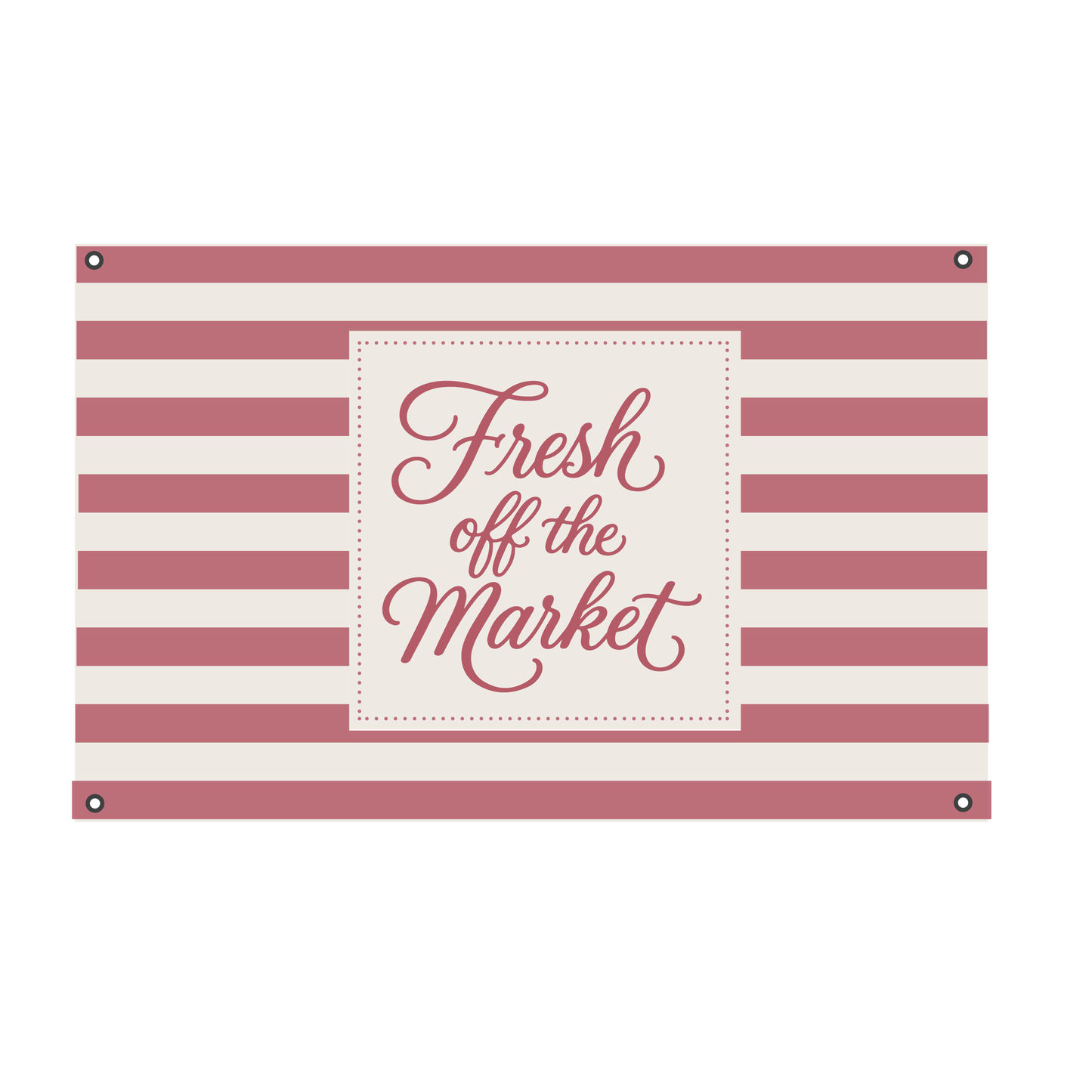 Fresh Off The Market Canvas Banner
