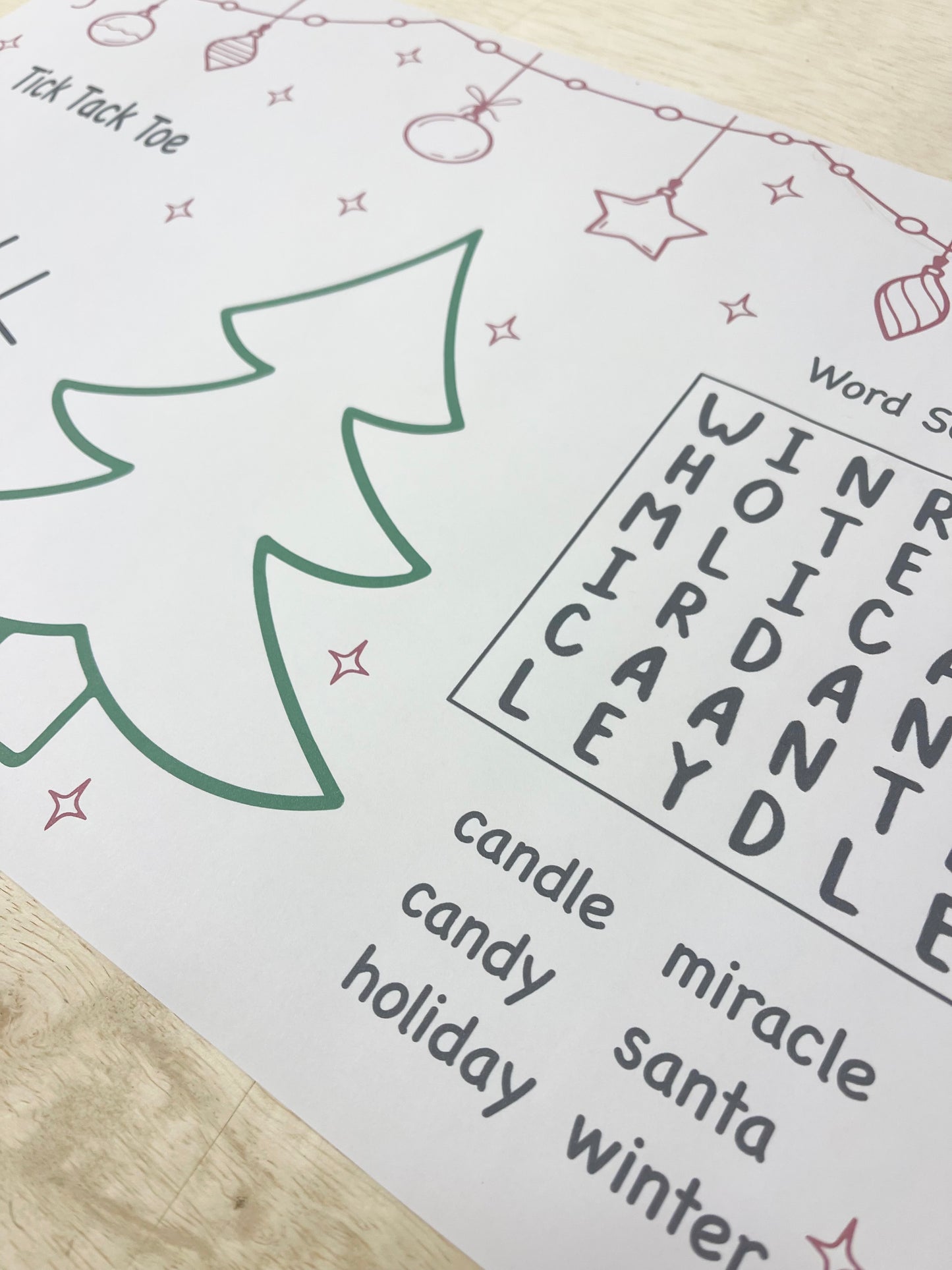 Christmas Coloring Activity | Placemats