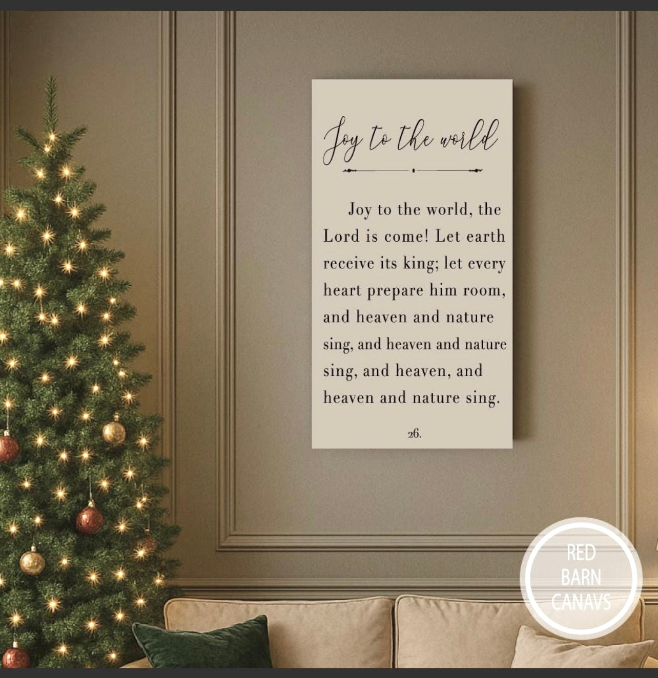 Joy To The World Christmas Wall Art