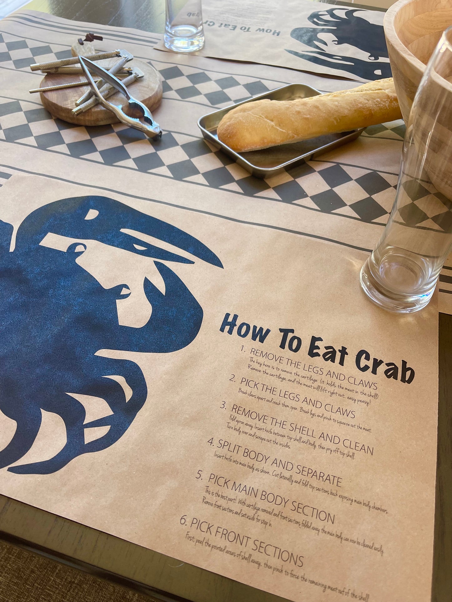 How To Eat | Seafood Themed Placemats