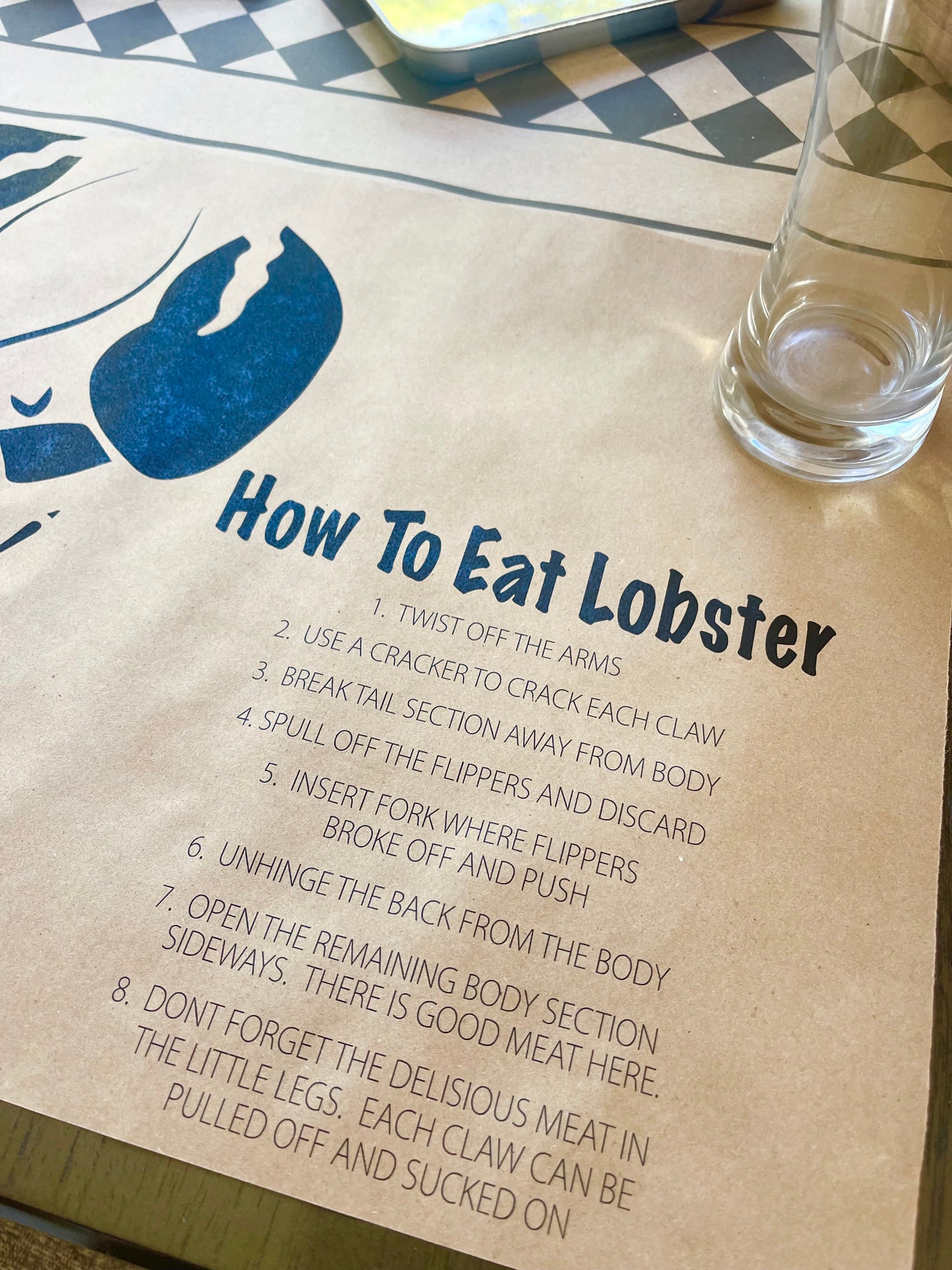 How To Eat | Seafood Themed Placemats