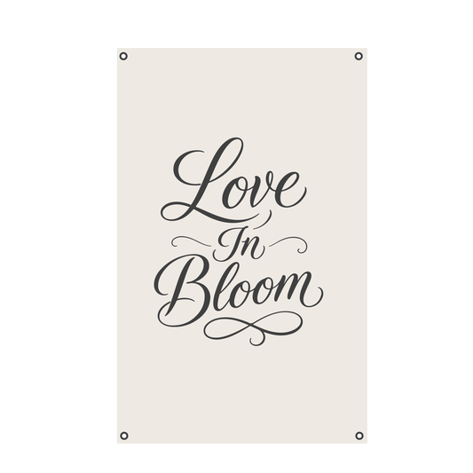 Love in Bloom Canvas Banner