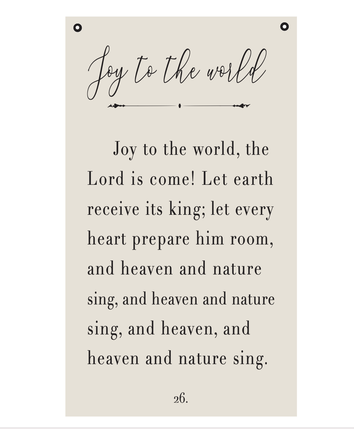 Joy To The World Christmas Wall Art