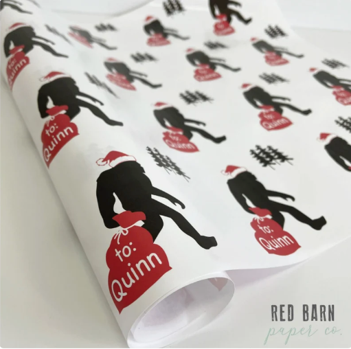 Personalized Holiday Paper | Big Foot Santa