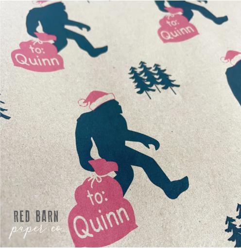 Personalized Holiday Paper | Big Foot Santa
