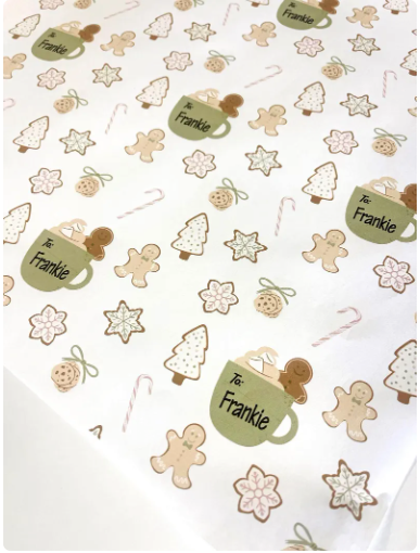 Personalized Christmas Paper | Gingerbread