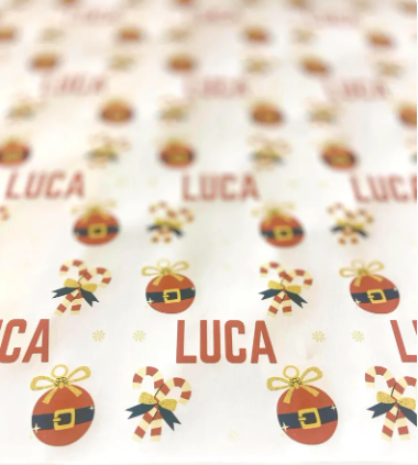 Personalized Christmas Paper | Santa Ornaments